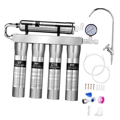 Filtro de agua de cocina jojofuny, purificador doméstico de ultrafiltración de acero inoxidable
