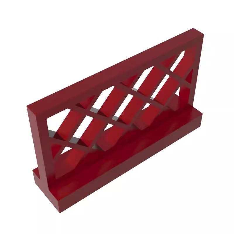 Gobricks GDS-882 Fence 1x4x2 50PCS Compatible with Lego Toy 3185 DIY Parts and MOC Components for Major Brick Brands Color:Dark Red — image 1