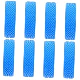 WATIIFUFU 8 Stück Silikon Kofferrollen Schutzabdeckungen mit Lärmbekämpfung Reisezubehör für Gepäckräder