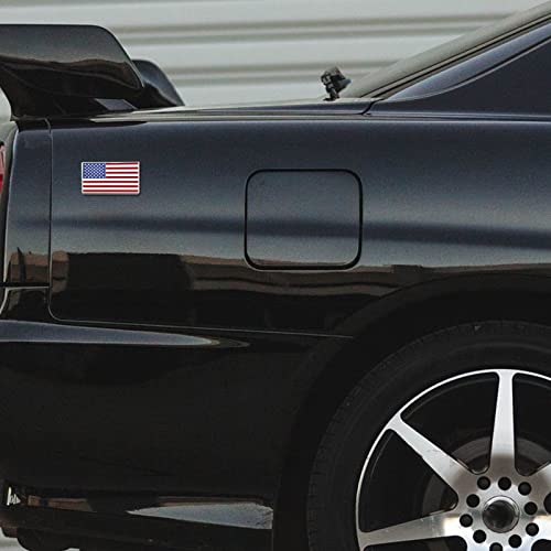 Image of 1Pc American Flag Sticker Decal 3.35 inch Metal Flag Car Stickers Emblem Bumper Stickers Logo for Vehicle Car Chrome USA US Flags Decals for Trucks Motorcycle 3D Badge(Silver Blue red)
