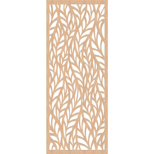 Image of Ortonville Decorative Pierced Fretwork Wood Wall Panels, 13 3 /8 inchW x 34 3 /8 inchH x 1 /4 inchT, Hickory