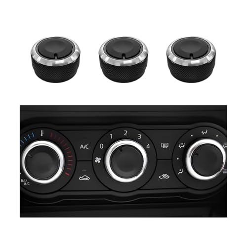Yourkar 3 PCS AC Heater Air Conditioning Button Knob, Air Conditioner Climate Control Knob Replacement, Knob for Heater Fan Button Compatible with Tacoma 2005-2015, Car Accessories