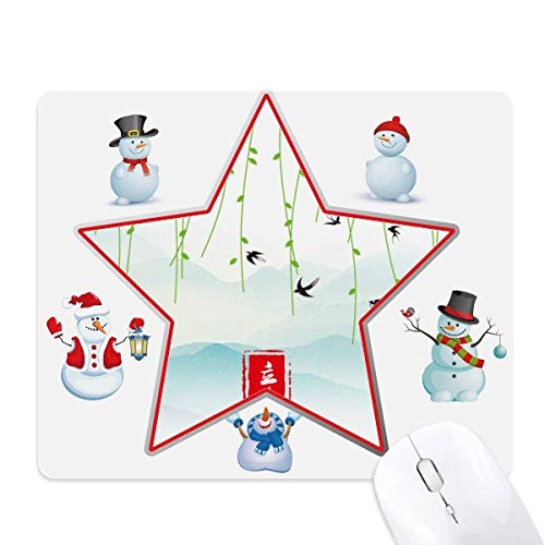 Tapis de souris de Noël avec bonhomme de neige pour ambiance de travail hivernale