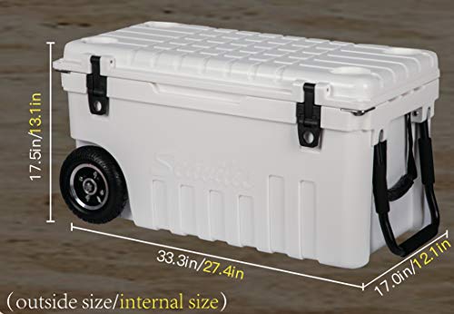 Seavilis Camping Cooler With Wheels+Handle 50Qt -Sea Foam Green #TOP3
