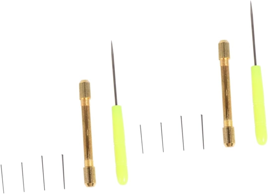 SHINEOFI 12pcs Doll Hair Rooting Tool with Copper Handle and Silicone Wig Implant Needles Includes Needles for Easy Hair Extension Crafting Random Colors
