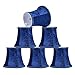 Produktbild Clip On Lampshades 6 PC-Satz, Flanell Kleine Lampenschirme Für Kerze Kristall-Kronleuchter drop Cafe Restaurant Nachtwandleuchte Zubehör 8cm * 12cm * 11cm,Blau