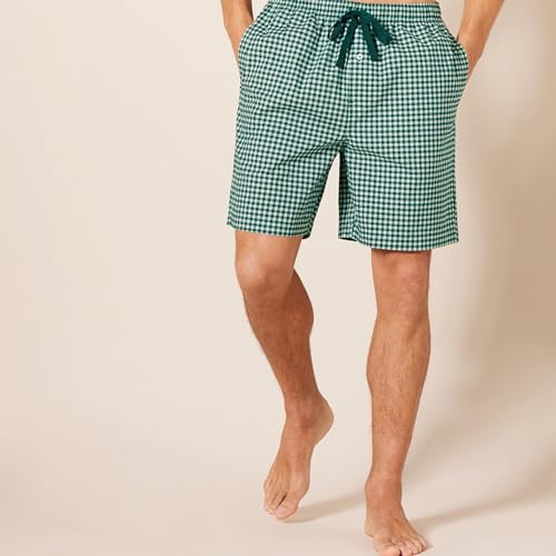 Image of Amazon Essentials Men's Lounge Sleepwear Pajama Bottom Shorts, Cotton Stretch Poplin