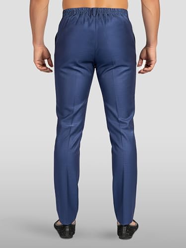 Image of VASTRAMAY Men's Silk Blend Men's Pant | Festive Ethnic Attire for Wedding, Party & Ramzan | Solid Traditional Outfit - Eid Special