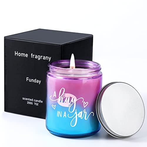 Lavender Scented Candles - A Hug In A Jar - Inspirational Positive Wishes Encouragement Gift Get Well Soon, Condolence, Relaxing, Divorce Gifts For Women, Thinking Of You Gift #TOP5
