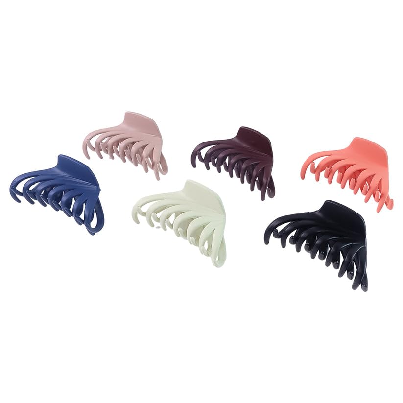 Image of Hair Claw Clips Set for Women and Womens, Mixed Design Strong Grip Plastic Hair Clutcher Accessories for Daily Hair Styling, Assorted Colors, Pack of 24 Pieces