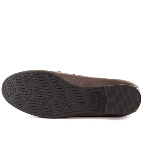 Image of Womens Casual Genuine Leather Comfortable Lightweight Driving Moaccasins Classic Fashion Penny Slip On Ladies Driving Loafer Flat Shoes