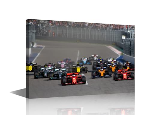 Toile voiture de course Russie 2019 le cadeau idéal prêt à accrocher pour fan de F1
