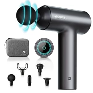 arboleaf Massage Gun, Percussion Massage Gun Deep Tissue, Muscle Massage Gun Handheld, Powerful Portable Back Massager Gun, Electric Gun Massager with Carry Case for Athletes, Relax