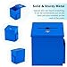 xydled Wall Mounted Ballot & Donation Box with 50 Suggestion Cards, Metal Suggestion Collection Box with Key Lock, Blue, 8.7