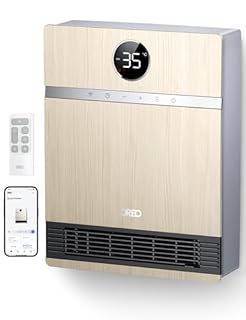 DREO Smart Wall Heater, IP24 Electric PTC Space Heater for Indoor Use, 30° Oscillation, Adjustable Thermostat, Remote Control, Works with Alexa, 24H Timer, Easy-mounted Heater for Bedroom, Office