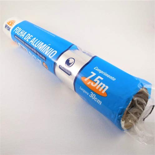 03 Rolo Papel Alumínio 30cm X 7,5m Wyda Resistente