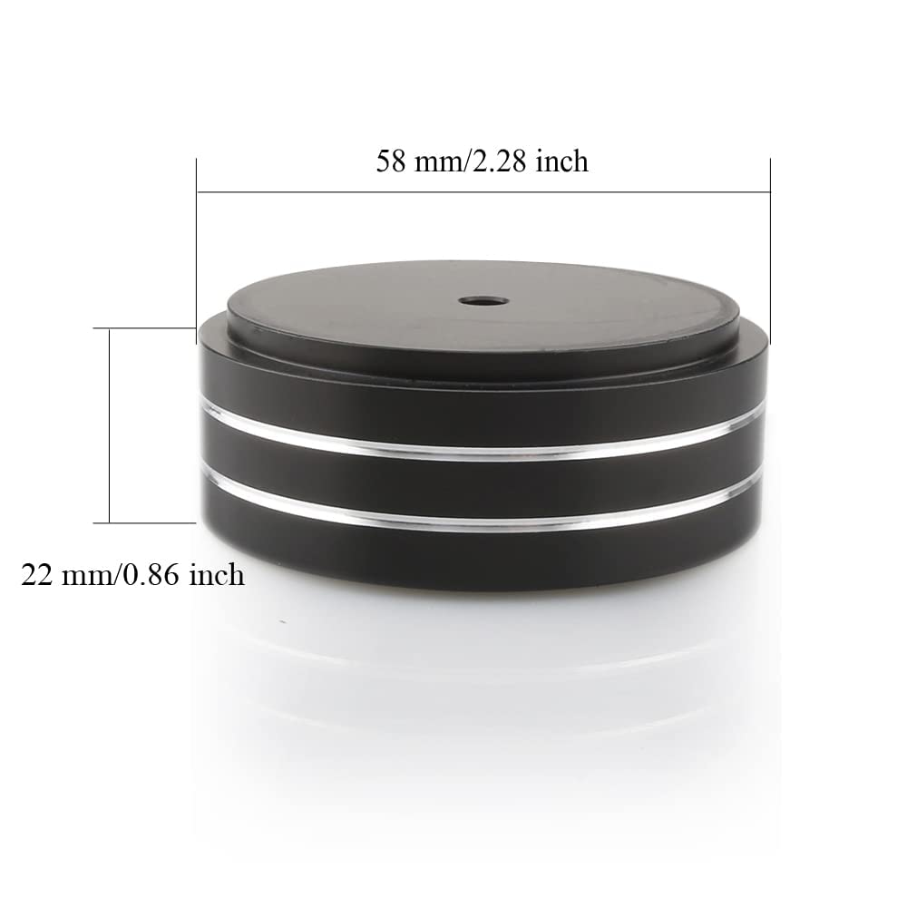 Brollitest 4 Pcs Aluminum Feet 58mm x 22mm Absorption Damper Speaker