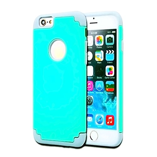 iPhone 6/6s Case, iBarbe 2 in 1 Soft Rubber PC Slim fit Shockproof