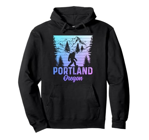 Portland Oregon PNW Bigfoot Vintage Noroeste del Pacífico Sudadera con Capucha