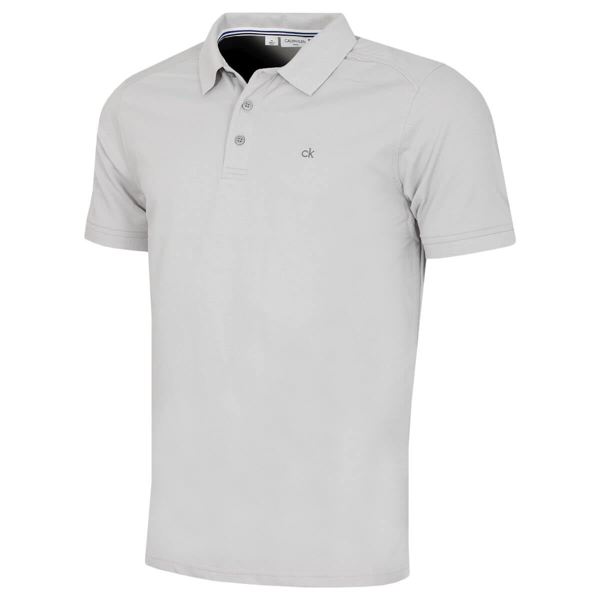 Calvin Klein Mens Campus 3 Button Polo Shirt - Silver - XXXXXL