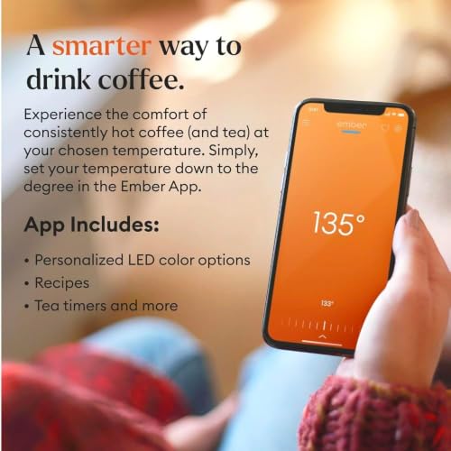 Image of Ember Temperature Control Smart Mug 2, 10 Oz, App-Controlled Heated Coffee Mug with 80 Min Battery Life and Improved Design, Black
