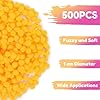 Caydo 500 Pieces Yellow Pom Poms, 1cm Small Pompoms Balls for Hobby Supplies and DIY Creative Crafts and for Valentine's Day Decorations #1