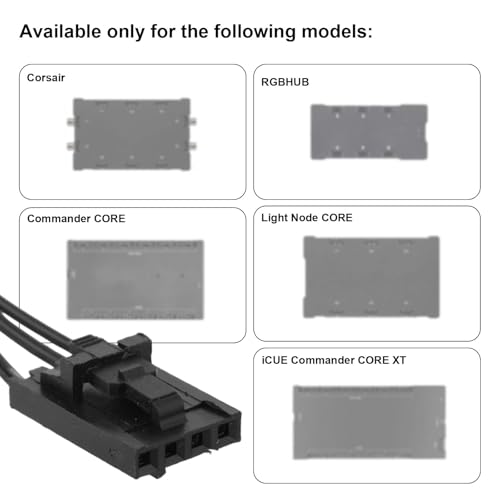 4 adaptadores RGB 4 pines a 3 pines para PC miniatura 4