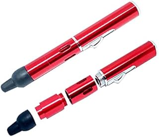 Fengfang Butane Torch Lighter, Lighters Long Portable Metal All in One Pipe Built-in Detachable Inflatable Lighter (Red)