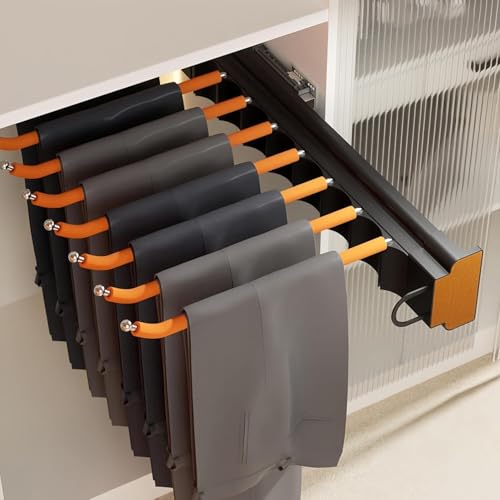 Porte-pantalons extensible en métal pour dressing et placard compact - 5