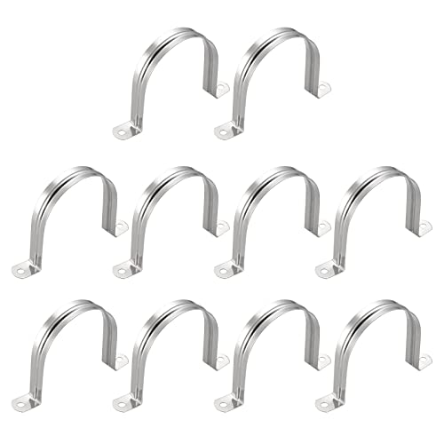 QUARKZMAN Tuberías Abrazaderas (90mm/3,54) 10uds, 304 Inoxidable Acero U Tubo Tensión Clip Soporte - para Fontanería Tubería Alambre