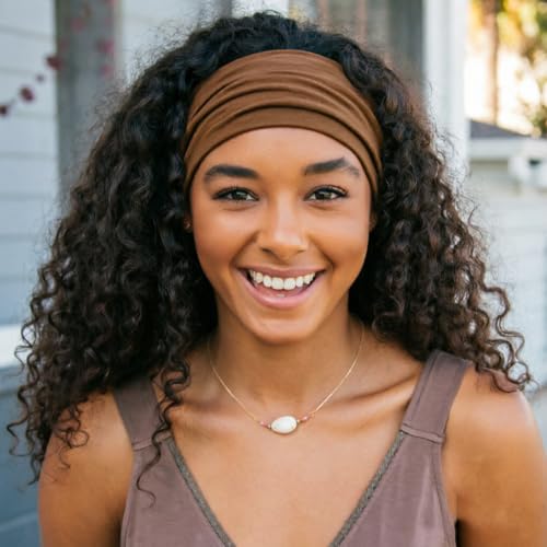 Image of DRESHOW 4 Pack Turban Headbands for Women Wide Vintage Head Wraps Knotted Cute Hair Band Accessories