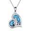 Silver-Cat Necklace with Turquoise