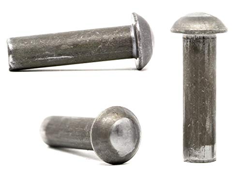 M5 (5mm x 50mm) Solid Steel Round Head Rivets DIN 660 (Pack of 20) D03-04BC