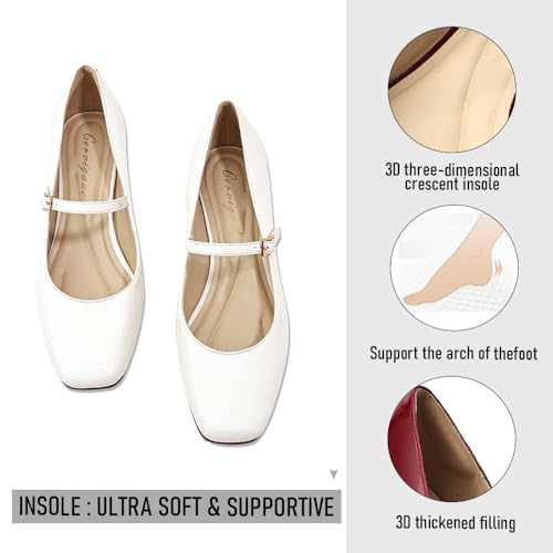 Mary Jane Heels Womens Pumps Chunky Heel Ankle Strap Dress Shoes for Women Low Heels Close Rounded Toe Comfortable Pumps for Wedding Party4