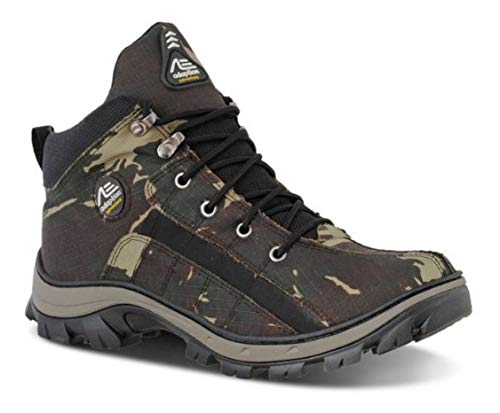 Tênis Masculino Adventure Coturno Masculino Camuflado Verde Cor:Verde;Tamanho:42;