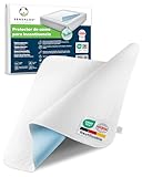 Sensalou Funda de Colchón - Sábanas Impermeables y Lavable - Cuna Transpirable, Protector de Cama con Lana Absorbente - Capa Base Impermeable para Incontinencia - 70 x 100 cm (1)