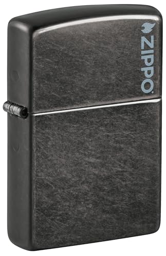 Image of Zippo Classic Grey Matte Windproof Lighter with Zippo Logo, Refillable, (BIS Certifed)