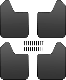 Car Mud Flaps Splash Guards, 4PCS Bendable & Flexible Vehicle Front & Rear Mudflaps Protection with Screws, Automotive Exterior Flares Accessories, Universal for SUV Sedan Truck (Black)