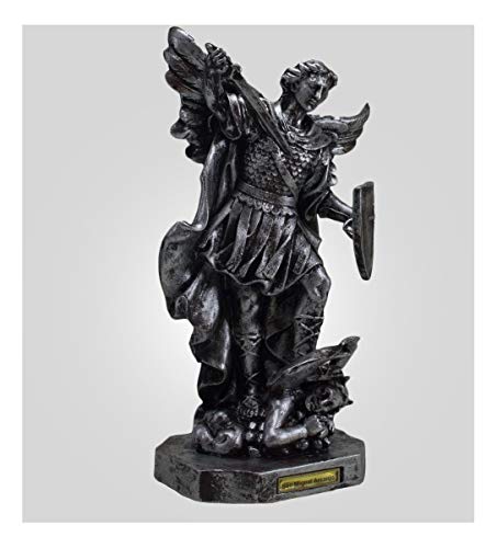 Imagem São Miguel Arcanjo Prata 34cm Inquebrável