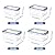 4 Pack Refrigerator Organizers and Storage,Stackable Refrigerator Organizer Bins with Lids,Clear Plastic Food Storage Bins for Kitchen, for Fruit, Vegetable, Food, Drinks, Cereals(COLOR:Transparent)