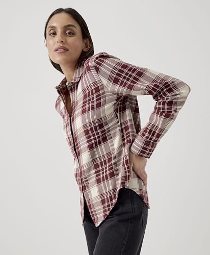 Pact Organic Cotton Women's Flannel Button-Up Shirt4
