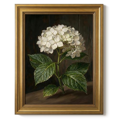 HISPACE Gold Framed Vintage Wall Art,8x10 Inch Flowers Painting Canvas Print for Living Room Aesthetic Bedroom Decor,Kitchen Shelf Decor,Christmas Gift for Friends Family
