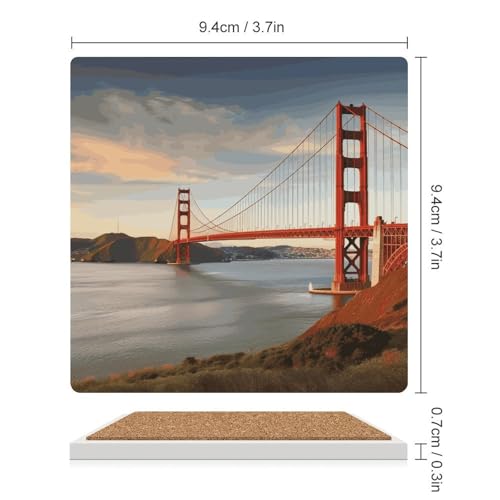 Sous-verres céramique Golden Gate Bridge : le cadeau de pendaison de crémaillère idéal - 3
