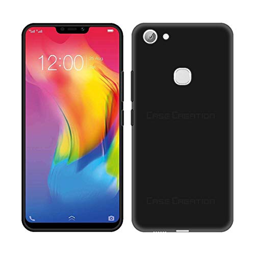 Image of Case Creation Luxurious OG Series for VivoY81 Case Cover,Anti-Dirty Slim Case Frosted Matte Cute Candy TPU Raised Bezel (Splash of Color) Back Cover for Vivo Y81 -Black
