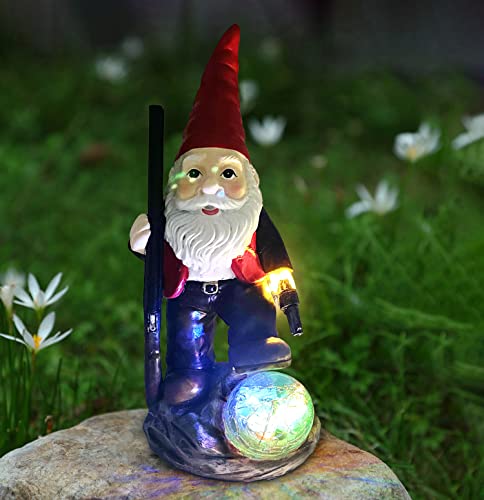 Perfectop Large Garden Gnome Statue With Guns, Solar Military War Army Combat Soldier Guardian Hunting Gnome Dwarf Figurine Lights, Outdoor Patio Yard Lawn Decor, Thanksgiving Christmas Ornament Gift #TOP2