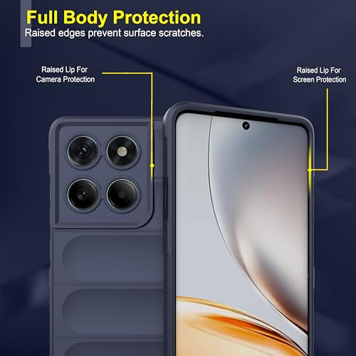 Image of Zapcase Back Case Cover for Motorola Edge 60 Pro | Compatible for Motorola Edge 60 Pro Back Cover | Liquid Silicon Magic Case with Camera Protection | Sapphire
