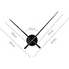 Timelike Simple Elegant Glossy Aluminum Wall Clock, Super Long Large Clock Hands, Black