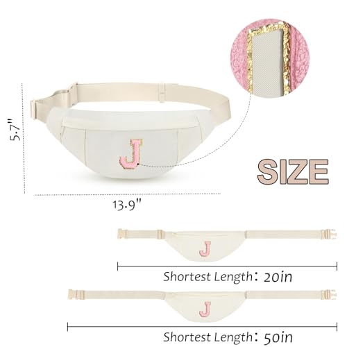 Image of MAXTOP Birthday Gifts for Women Men,Personalized Initial Letter Patch Fanny Pack Crossbody Bag with 3-Zipper Christmas Gift Trendy Stuff for Daughter Sister Her