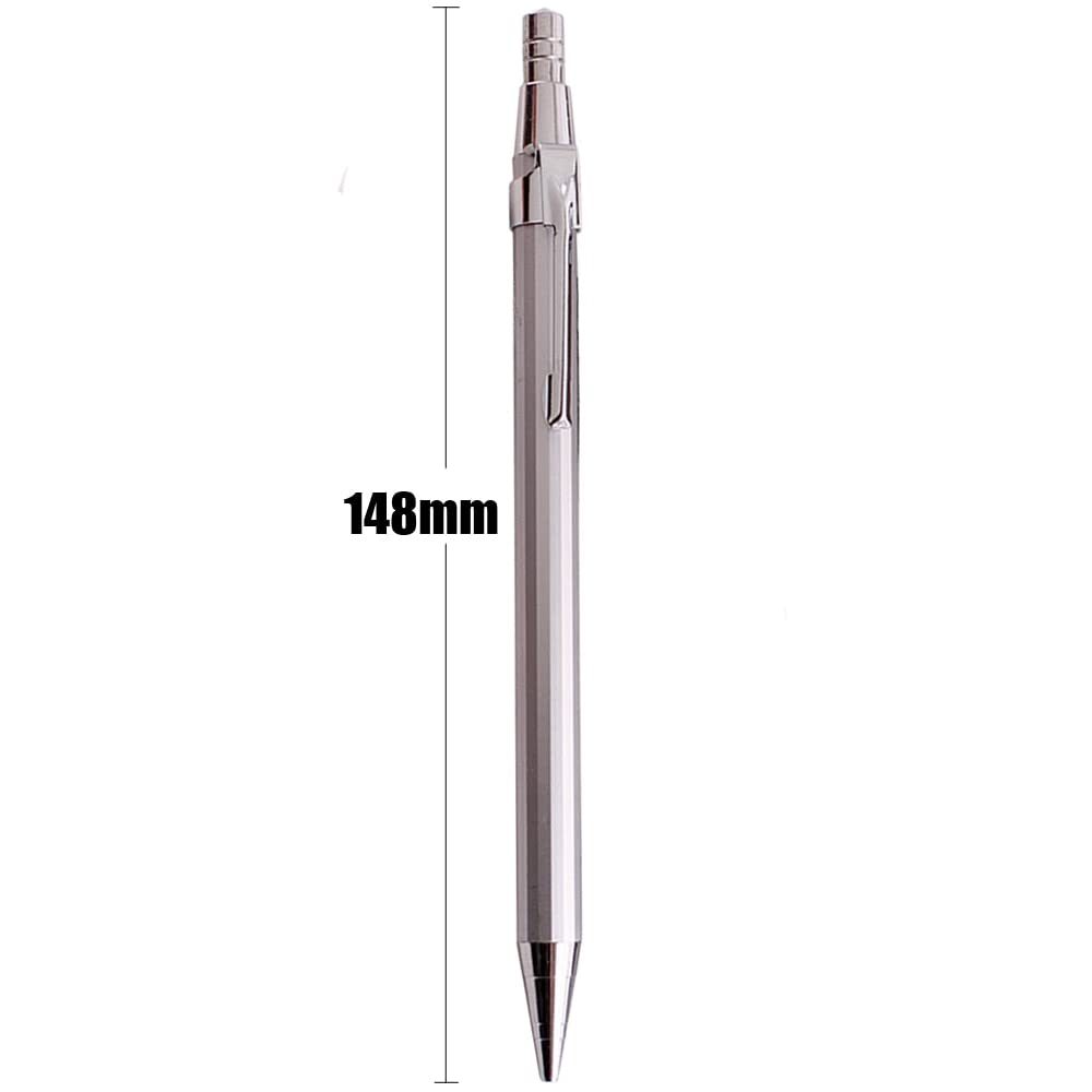 2er-Pack Druckbleistifte für Schule und Büro, Metall-Druckbleistift 0,5 mm/0,7 mm, Druckbleistift (0,7 mm) (0,5 mm)