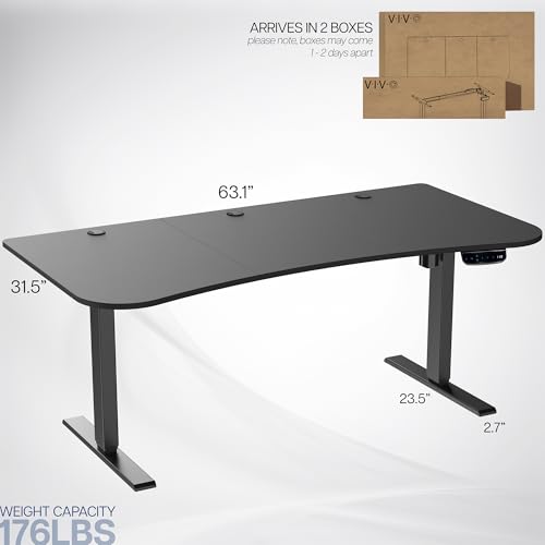 Electric standing desk adjustable